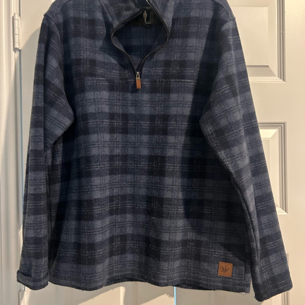 Plaid Quarter-Zip Pullover